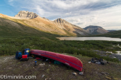 Canoe by Duo Lakes, Yukon
