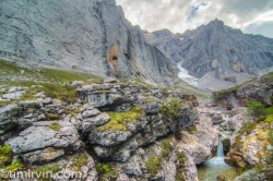 glacial stream near Mt MacDonald, yukon