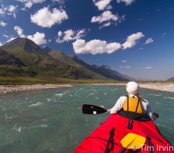 Canoeing the turquoise Snake River, yukon